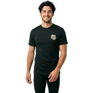 Santa Cruz Flaming Dice Dot Chest Kurzarm-t-shirt - Black - S
