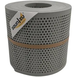 zaunzu® Doppelstabmattenzaun 2600 x 19 cm Steingrau/Metall