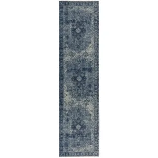 KADIMA DESIGN Coquet Tara Vintage-Teppich 60 x 230 cm Blau