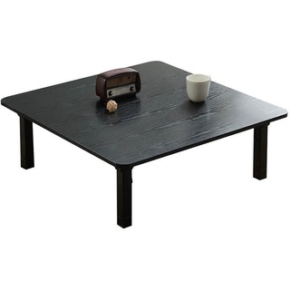 Couchtisch, klappbar, Esstisch, japanischer niedriger quadratischer Tisch, Kang-Tisch, Bodentisch, Kleiner Schreibtisch, für Tatami-Schlafzimmer, Erkerfenster, Teestube, 80 x 80 x 30 cm