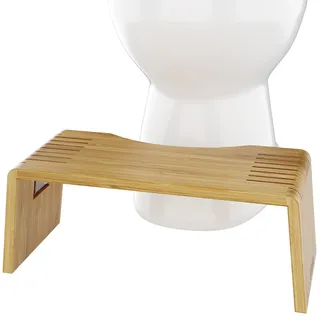 Squatty Potty Hocker Oslo Falten Bambus 17,8 x 19 x 40 cm Braun