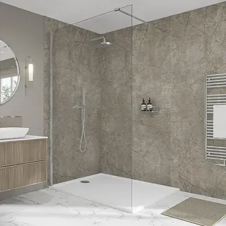 Wetwall Wandpaneel Elite  (120 x 242 cm, Gold Stone, Abgerundete Kante)