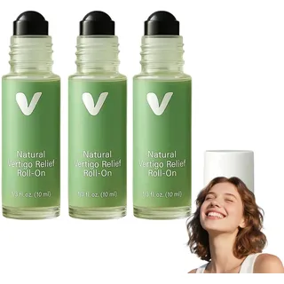 Anti-Schwindel Roll-On, Schnell Wirkende ätherische Öle, Fast-Acting Vertigo Oils, Schnell Lindernd & Sanft – Tragbarer Roll On für Reisen, Arbeit & Alltag (3PC)