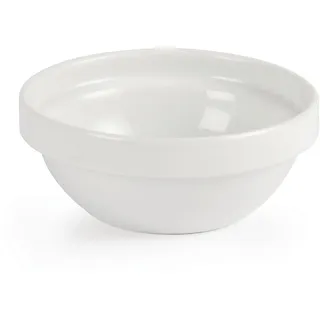Olympia Whiteware Obstschalen-Set 110 mm/4 1/3 Zoll / 200 ml (12 Stück), weißes, verglastes Porzellan – ofen-, mikrowellen-, gefrier- und spülmaschinenfest, gewerbliche und private Nutzung, CE531