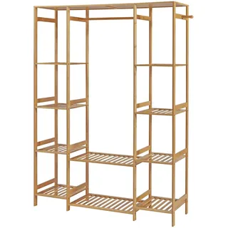 [en.casa] Ilomantsi Garderobenständer 122 x 35 x 165 cm beige