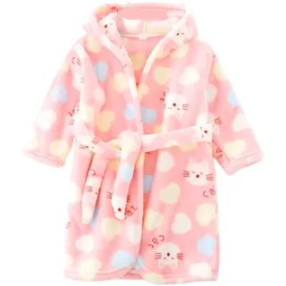 Bademantel Damen Baumwolle, mit Kapuze Musselin Baumwolle Kinderbademantel Fleece-Bademantel Saugstark Flauschiges Unisex Poncho Handtuch Kinder Badeponcho Groß Weicher Badeponcho Bademantel