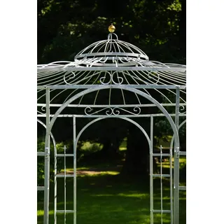 Stabiler Gartenpavillon Verzinkt Metall Ø 250cm Pavillon Eisen Rosenspalier