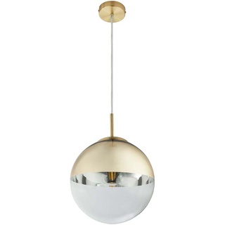 Design Pendel Decken Lampe Glas Kugel Wohn Ess Zimmer Hänge Leuchte Gold Globo 15856