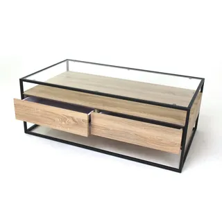 Concept Bozen II Eiche Sonoma glasklar 110 x 42 x 60 cm