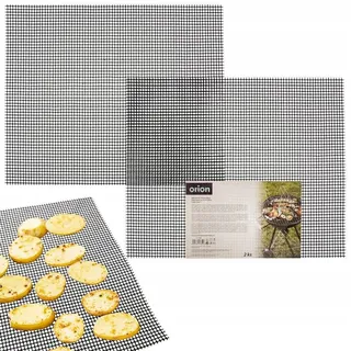 NEU Orion Teflon Backmatte Grillmatte 40x33cm 2 Stück schwarz antihaft