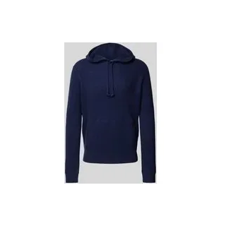 Kaschmirpullover mit Kapuze, Marine, L