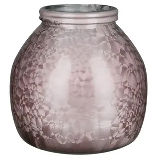 GILDE Dekovase MONTANA Vase - rosa - Glas - H. 20cm - Deko - Wohnimmer (1 Stück), Bauchige Glasvase - Elegante Blumenvase für Tischdeko und Deko Vasen rosa