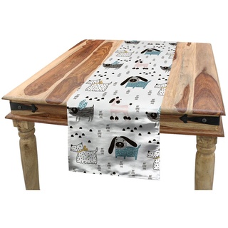 Abakuhaus Tischläufer Esszimmer Küche Rechteckiger Dekorativer Tischläufer, skandinavisch Pur Breed Dog Pattern bunt 40 cm x 225 cm