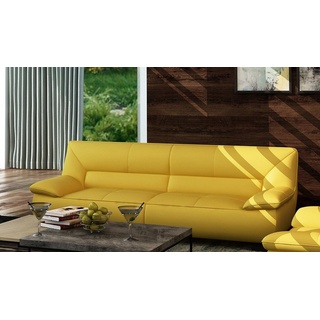 JVmoebel Sofa Graue Couch Polster 3 Sitzer Leder Sofas Couchen Sitz Design, Made in Europe gelb