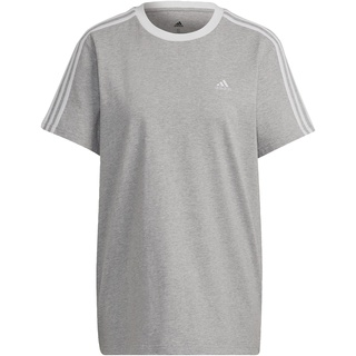 Adidas Damen T-Shirt (Short Sleeve) W 3S Bf T, Medium Grey Heather/White, HC0106, 2XLT