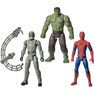 Marvel Spider-Man: Brand New Day Titan Serie Spider-Man, Hulk, Marvel's Scorpion Action-Figuren 3er-Pack, Superhelden-Spielzeuge und Figuren für Kinder, ab 4 Jahren