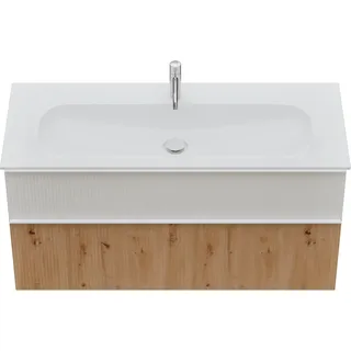 burgbad Fiumo 2.0 Badmöbel-Set 1220mm Eiche Dekor Urban/Alpinweiss - Eiche Dekor Urban