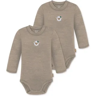 normani Outdoor Sports 2x Baby Merino Langarmbody Tuai in Beige | Gr.: 62