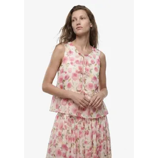 Koton Tanktop Koton Ärmellose Chiffon-Bluse Mit Fiyonk rosa 36