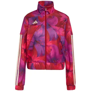 adidas Women's x Farm Rio House of TIRO Track TOP, Bahia Magenta/Active Maroon/Crystal Linen, S