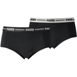 PUMA Damen Mini Shorts - Iconic, Soft Cotton Modal Stretch, Vorteilspack Schwarz S 2er Pack (1x2P)
