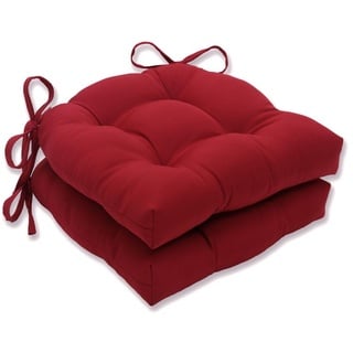 Pillow Perfect Pompeii Stuhlkissen, wendbar, 40,6 x 39,4 cm, Rot, 2 Stück