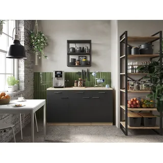 Respekta Unterschrank Merle 150 x 60 x 85 cm Schwarz