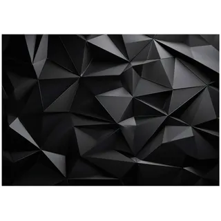 WallArena Fototapete, Abstrakt Schwarz 200x140 cm,