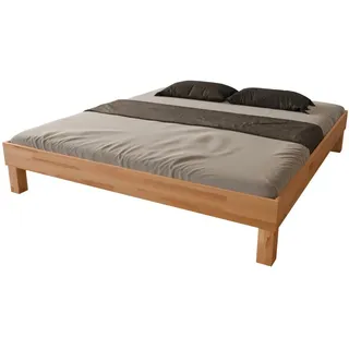 MeinMassivholz Futonbett, Braun, Holz, Echtholz,Kernbuche, Rechteckig, 200x200 cm, Hergestellt in Deutschland, Schlafzimmer, Betten, Futonbetten