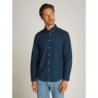 Tommy Hilfiger Businesshemd FLEX POPLIN POLKA DOT RF SHIRT mit Punktprint blau S