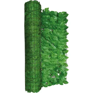 PrimoLiving Sichtschutzhecke Efeu Hecke 300 x 100 cm - künstlicher Sichtschutzzaun, Balkon Sichtschutz, Garten Sichtschutz