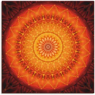 Wandbild ARTLAND "Mandala Energie 1" Bilder Gr. B/H: 70 cm x 70 cm, Leinwandbild Muster quadratisch, 1 St., orange Kunstdrucke als Leinwandbild, Poster, Wandaufkleber in verschied. Größen