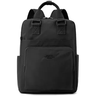 Eshow Rucksakck Damen Wasserdicht,Veganes Leder Cityrucksack,Rucksackhandtasche Mittelgroß, Diebstahlsich Tagesrucksack für Büro,Pendeln,Arbeit,Leicht Elegant Backpack Women Groß für Reise,Braun