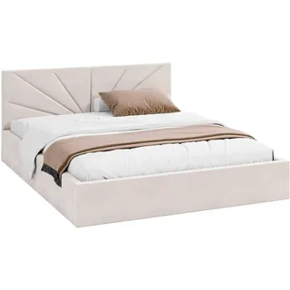 Fdm Polsterbett beige Holzwerkstoff, 90x200 cm Schlafzimmer, Betten, Polsterbetten