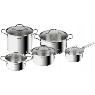 TEFAL INTUITION TOPFSET 10-TEILIG, 4 x TÖPFE UND 1 x STEILTOPF MIT GLASDECKELN