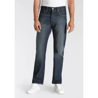 Straight-Jeans LEVI'S "501 ORIGINAL" Gr. 33, Länge 34, blau (low tides blue) Herren Jeans Straight Fit mit Markenlabel Bestseller
