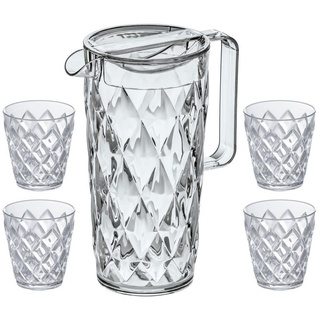 Koziol CRYSTAL Kanne 1,6l mit 4 Bechern