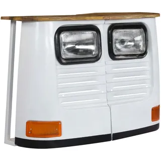 vidaXL LKW-Sideboard Massivholz Mango Weiß