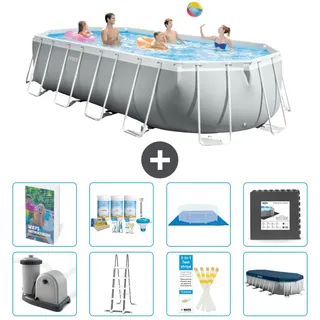 Prism Frame Pool Oval - 610x305x122 Cm - 9-teilig  S581