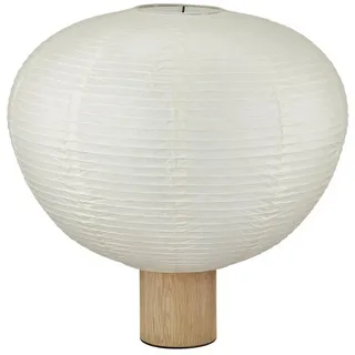blomus Dekolicht Reispapierleuchte -KAMI- Asien Deko Lampe, Schirmlampe aus Papier, Warm, beruhigendes Licht, Einzigartiges Design, Eleganz weiß