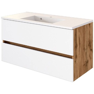 Held-Möbel Waschtischunterschrank Lucca Weiß 100 cm