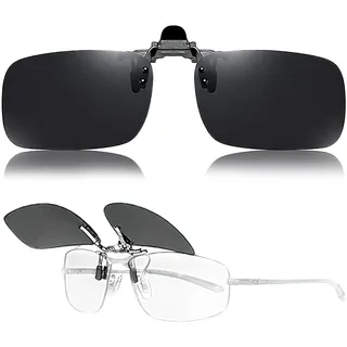 MUYAPAY Sonnenbrillen Aufsatz Brille Clip on Sonnenbrille Autofahren Sunglasses Sonnenbrillenaufsatz Polarisierte Mit Aufbewahrungsbox für Myopie Brille im Freien Fahren Angeln