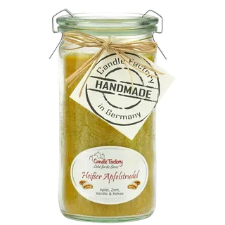 Candle Factory - Mini Jumbo Duftkerze im Weckglas Duft: Heißer Apfelstrudel
