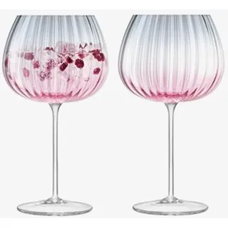 LSA Dusk Ballonkelch, Glas, Pink, 2 Stück (1er Pack), 2