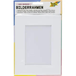Folia Bilderrahmen Bastelset weiß 10x15 cm 3er Set