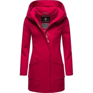 Marikoo Wintermantel Maikoo hochwertiger Mantel mit großer Kapuze rosa L (40)