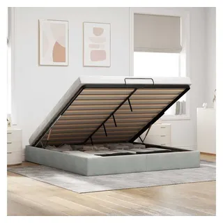 vidaXL Ottoman-Bett 160 x 200 cm Hellgrau