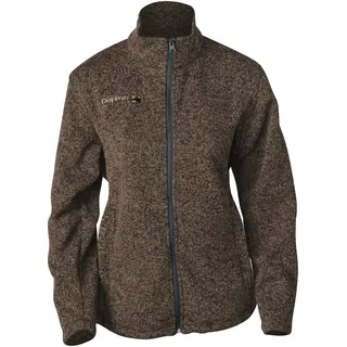 Strickfleecejacke DEPROC ACTIVE "ELKFORD WOMEN", Damen, Gr. 36/38 (M), braun (cappuccino), Fleece, 100% Polyester, meliert, regular fit hüftbedeckend, mit Gummizug, Jacken Sportbekleidung Outdoorbekleidung Fleecejacke Übergangsjacke, auch in Großen Größen erhältlich