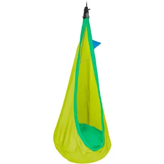 La Siesta Kinderhängenest, Blau, Grün, Hellgrün, Textil, Füllung: Polyester, 70x200-400x150 cm, IGR-zertifiziert, Gartenmöbel, Hängesessel