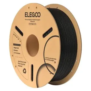 Elegoo Filament PLA, schwarz, 1,75mm, biobasiert, geruchsarm, 1kg Spule